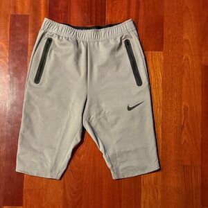 Nike Men's Tech Fleece Athletic Shorts in Light Gray